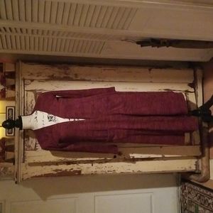 Women's LuLaRoe Sarah Cover up/Duster/Sweater Cardigan in Red/Black Size S